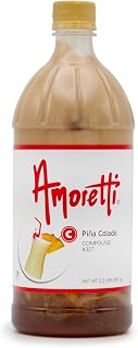 Amoretti Pina Colada Compound 2.2 lbs - Natural Flavors, Shelf Stable Even After Opening, Certified Kosher, TTB Approved, Perfect for Baking Applications & Beverages