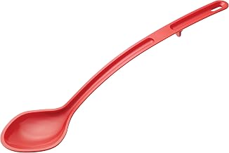 Winco CVSS-15R Red Polycarbonate 15" Curved Serving Spoon 1 1/2 oz.