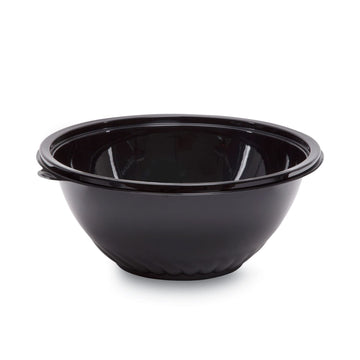 Caterline Pack N' Serve Plastic Bowl, 160 Oz, Black, 25/Case