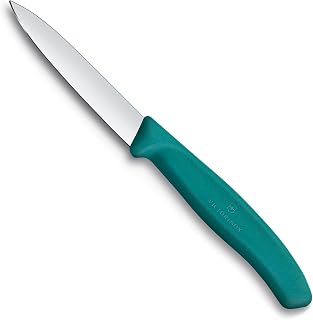 Victorinox Swiss Classic 3 in Paring Knife, Straight Edge Blade - Green | Indispensable utility tool with an ergonomic, non-slip polypropylene handle; NSF approved and dishwasher safe design