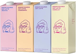 Minor Figures Oat Latte | Variety Pack | Ready to Drink | 32oz (4 Pack) | Barista Standard, Ready to Drink, Vegan, Dairy-Free, Plant-Based, Shelf Stable, Coffee, Non-GMO, Multi-serving