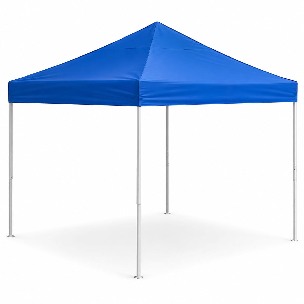 Glownary Equipment 10' x 10' Pop-Up Canopy Tent – Blue, Steel Frame, Straight Leg, UV-Resistant, Portable with Carrying Bag