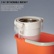 Spin Mop Bucket System with Detachable Splash Guard Spin Basket by HSDXBA – One Size, One Color