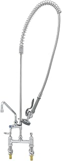 T&S Brass B-2430 Pre-Rinse Units, Includes Add-On Faucet with 12" Swing Nozzle, 1/2" NPT Male Inlet for 45 Degree Surface
