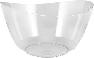 Maryland Plastics Crystal - Clear Plastic Bowl (10 qt.) 1 Pc. - Sleek & Durable Crystalware, Perfect for Entertaining, Weddings, Parties, Gatherings, & Everyday Use