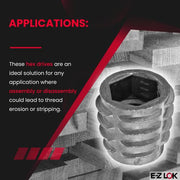 E-Z LOK M8-1.25 Internal Threads, 0.512" Length / Copper / 13mm Length Threaded Inserts