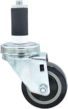 BK Resources 3" Polyurethane 1-1/4" Expanding Stem Swivel Caster for Work Tables, NSF, 300lb Capacity Per Wheel