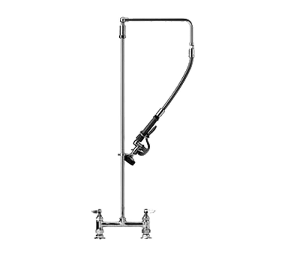 Pre-Rinse Unit Deck Mount Base 8-Inch Centers 12-Inch Overhead Swivel Arm B-0107 Spray Valve by T&S Brass – not_applicable, 1.0 load, Model B-0121