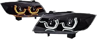 Compatible For BMW 3 Series E90 Headlight 2005-2012 Dynamic Signal Head Lamp Auto Accessories Head Lamp Upgrade Modified(Original Halogens)