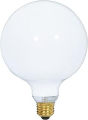 Satco S3004 120-Volt 150-Watt G40 Medium Base Light Bulb, Gloss White - 2 Pack