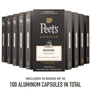Peet's Coffee Nerissimo / 10 Count (Pack of 10) / Nerissimo (Intensity 11) Coffee Gifts