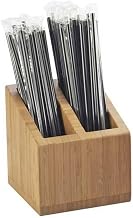 Cal Mil Bamboo Straw Holder, 5 x 5 x 5.5 inch - 1 each.