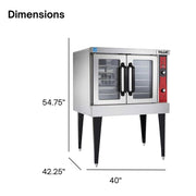 Hart Convection Oven Gas 1-deck Standard Depth State by VULCAN – Standard (Depth), 25-3/4 inches (Height), Stainless Steel, Model VC4GD