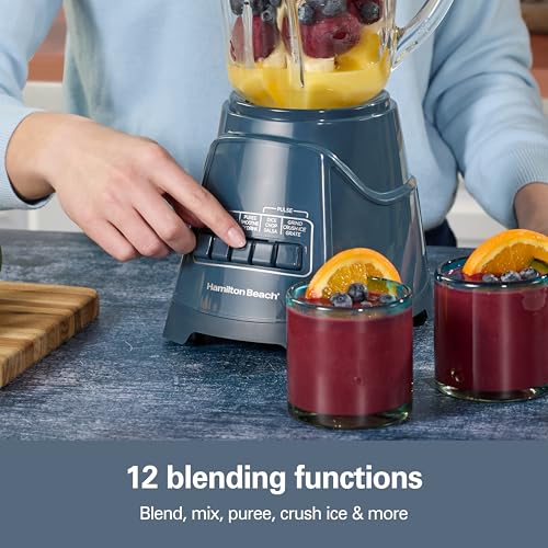 Hamilton Beach Kitchen Makeover Blue / 40 Oz. Glass Jar (Pack of 1) / 40 oz Jar Countertop Blenders