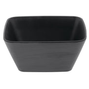 Black Serving Bowl Rounded Corner Square - 7"L x 6 1/2"w x 3 1/10"H by HUBERT – 7.5"L x 6.5"W x 3.1"H, 7.0 liters, Melamine, Black, Model M2339-BLACK