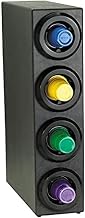 STL-S-4BT Countertop Cup Dispensing Cabinet, (4) STL-2F, 8 oz. to 44 oz. Cups, Black Polystyrene, 32-1/4" H x 8" W x 23" D