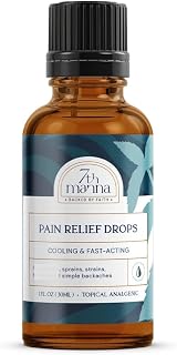 Pain Relief Drops - Topical Muscle Rub for Adults - Menthol and Camphor | Cooling Liquid Formula, For Soothing Muscle Comfort, With Arnica and Emu Oil, Apply and Rub In, 30ml Dropper Bottle