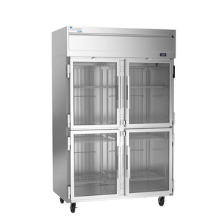 Elite VERSA-2D-HG-HC Two Section Refrigerator with Glass Half Doors by VICTORY – Commercial Grade