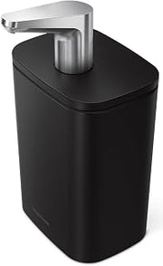 simplehuman 16 oz. Pulse Pump, Liquid Soap Dispenser, Drip Free Hand Soap Pump, Black Stainless Steel