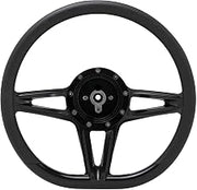 Billet Specialties Steering Wheel 14in D-Shape Victory Black
