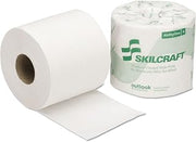 AbilityOne 8540016308728, SKILCRAFT Toilet Tissue, Septic Safe, 1-Ply, White, 4" x 3.75", 1,000/Roll, 96 Roll/Box