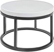 HUBERT Black Display Riser with White Top - 11 1/5" Dia x 7 1/8" H