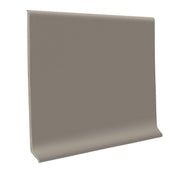 Vinyl Cove Base 4"X1/8"X48" - Pewter by Roppe – 50"L x 48"W x 4"H, Vinyl, Pewter, Model 40C83P178