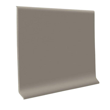 Vinyl Cove Base 4"X1/8"X48" - Pewter by Roppe – 50"L x 48"W x 4"H, Vinyl, Pewter, Model 40C83P178