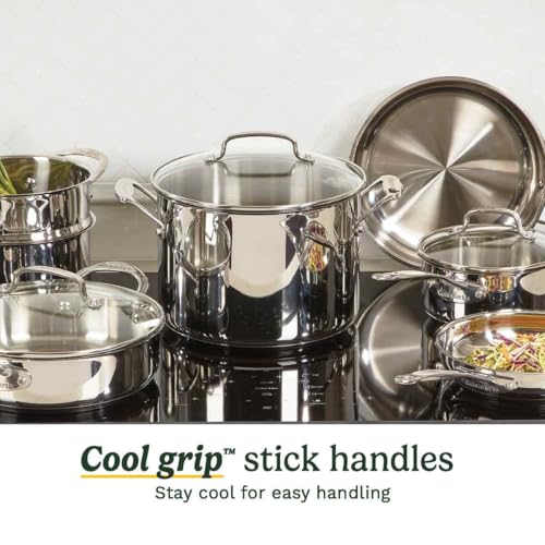 Cuisinart Stainless Steel / 1.4L, 2.4L, 2.8L, 7.6L, 20cm, 25cm / 11 Piece Cookware Sets
