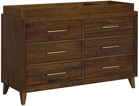 Picket House Furnishings Riley Solid Wood Dresser and Topper in Walnut
