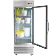 29" One Section Reach In Refrigerator - (1) Right Hinge Glass Door by MOTAK – 30.71x35.04x83.46, In Description, Check Images, Model MSD-1DR-BAL-27-G-X