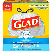 Glad White / 1 Count (Pack of 1) / Fresh Trash Bags