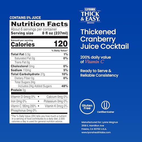 Thick & Easy Cranberry / 46 fl oz / Level 3, Honey Fruit Juice