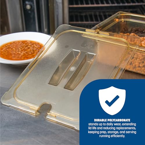 Carlisle FoodService Products 1 Count (Pack of 1) / Amber / Handled Lid Storage & Transport