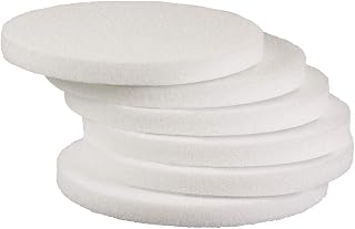 Hygloss Products Foam Discs - Craft Foam Flat Circles (XPS) for Projects, Floral Arrangements, Arts, & Crafts, Cake Dummies, 12" x 1", White, 6 Pieces