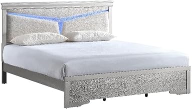 Glory Furniture Lorana G6500F-QSB Queen Bed Silver Champagne