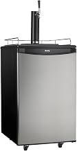Danby DKC054A1BSLDB 5.4 Cu.Ft. Kegerator, Auto Defrost and Mechanical Thermostat, Keg Cooler with Scratch-Resistant Worktop and Reversible Door Hinge, Single Tap, Steel