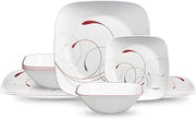 Corelle Square Splendor 12-piece Dinnerware Set with Appetizer Plates, Service for 4