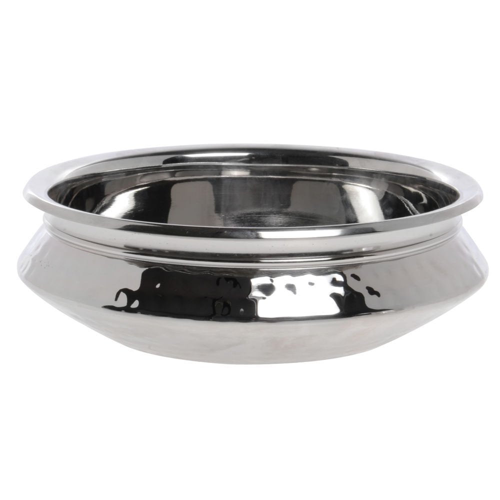 Serving Bowl Stainless Steel with Liner 2 3/10 qt Hammered Finish - 9" Dia x 3 1/4" H by HUBERT – 9 inches x 3.25 inches, 2.3 quarts, Stainless Steel, Silver