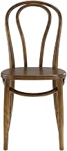 Furnifact Eon Brown Side Chair, Comfortable Backrest, Stylish Dining Room Seating, Durable Wood Frame, Elegant and Modern Design