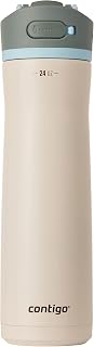 Contigo Wells Chill Stainless Steel Filter Water Bottle with AUTOSPOUT Straw Lid, 24 Oz., Salt