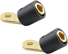 2-pk Twist-Lock Insulated Female Terminal Adapter Threaded Stud to Tweco/Lenco for Miller Lincoln ESAB Welders (Pack of 2)