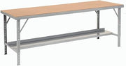 Global Industrial Heavy Duty Workbench w/Hardboard Square Edge Top, 84" W x 48" D, Gray