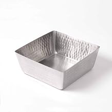 American Metalcraft SSQH94 Stainless Steel Hammered Square Bowl, 146-Ounces