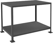 Durham Steel Heavy Duty Machine Table, MT244836-3K295, 2 Shelves, 3000 lbs Capacity, 48" Length x 24" Width x 36" Height
