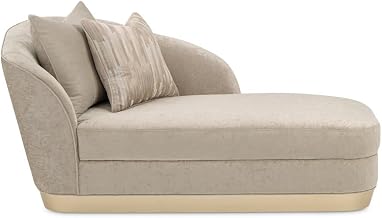 Michael Amini La Rachelle Chenille Chaise - Lustre/Champagne