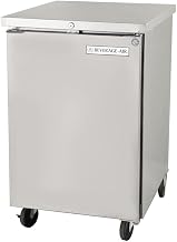Beverage-Air BB24F-1-S 24" One Solid Door Food Rated Back Bar Refrigerator 7.8 cu. ft. Capacity Stainless Steel Exterior and Rear Mounted