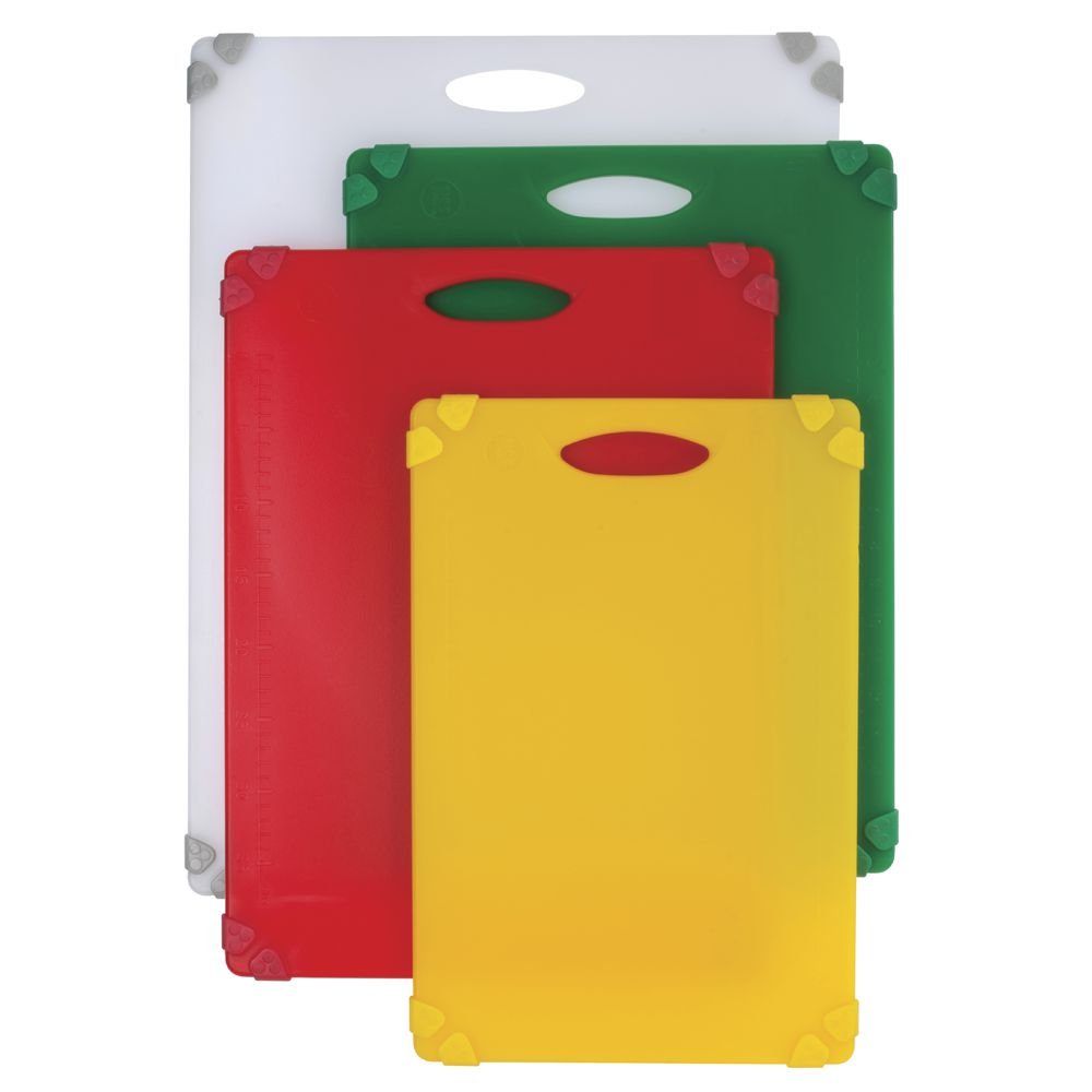 Kratos by Cutting Board Yellow with Non-Slip Grippers - 18" L x 24" W x 1/2 H by HUBERT – 24"L x 18"W, Plastic, Yellow, Model 1824-AL-YL