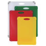 Kratos by White Cutting Board with Grippers - 12"L x 18"W x 1/2"H by HUBERT – Plastic, White, Model 1218-CL-WHCG