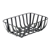 Black Metal Tobacco Basket - 11 7/8"L x 8"W x 3 3/4"H by HUBERT – Metal, Black, Model 40217